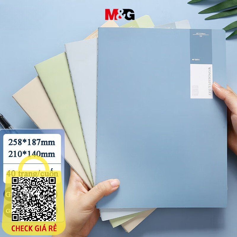 Máy tính xách tay M & G 16K A5 40 tờ Stitch Book Notepad Sách hỏi sai nhìn cao Học sinh trung học Nhật ký 1PC
