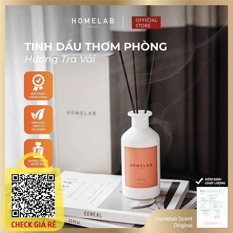 Nuoc hoa thom phong mui huong TRA VAI - Best seller - nuoc hoa thom phong cao cap 200ml_HOMELAB