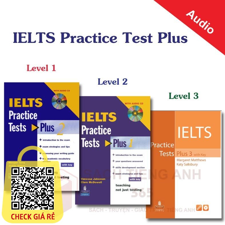 Practice Test Plus IELTS  - Level 1,2,3 - Tặng file nghe