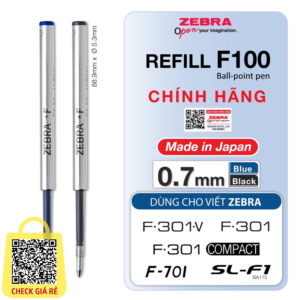 Ruot viet F100 0.7mm dung cho F301 / F301V / F301compact / F701 / BA115 Zebra Nhat Ban [Chinh hang]