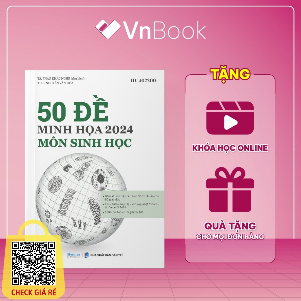 Sach 50 bo de minh hoa mon Sinh hoc Thay Phan Khac Nghe - sach luyen thi dai hoc lop 12 - VnBook