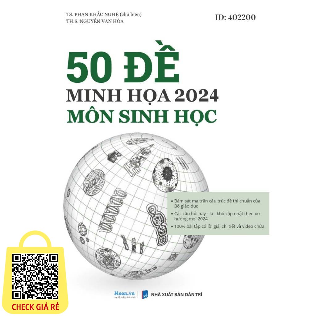 Sách 50 Đề Minh Họa 2024 Môn Sinh Học - Tặng Phiếu Trắc Nghiệm (MOON)