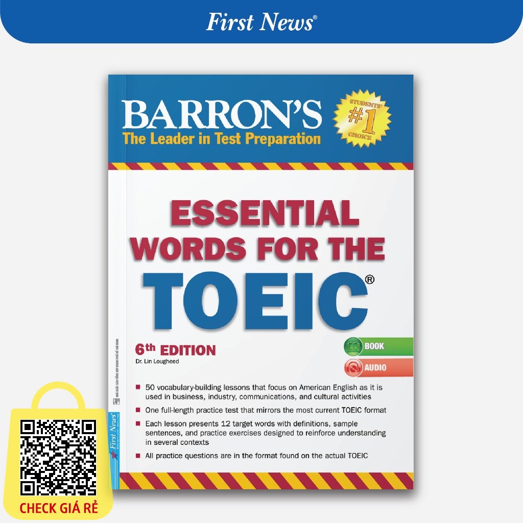 Sach Barron's Essential Words For The TOEIC (6th Edition) First News -Bia mem
