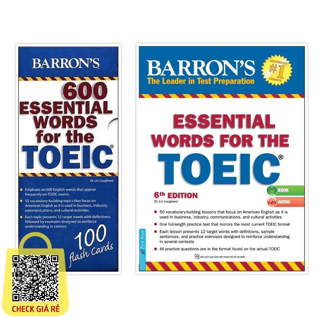 Sách Barron's Essential Words For The TOEIC (6th Edition) + Flash Cards 600 Essential Words For The TOEIC First News