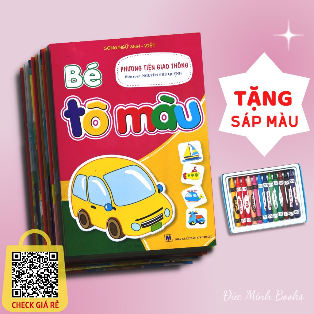 Sách Bé Tô Màu (Bộ 10 Cuốn Dành Cho Trẻ 3-6 Tuổi Song Ngữ Việt Anh)