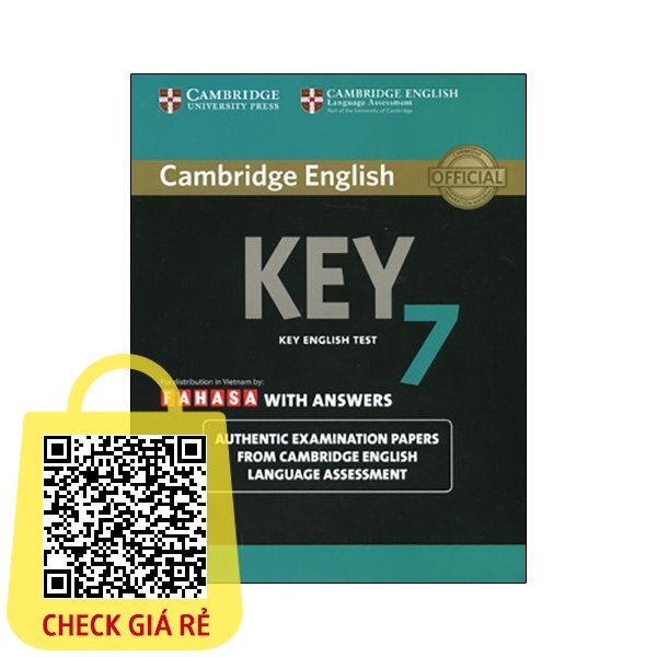 Sách Cambridge English KEY Key English Test 7 with Answers (FAHASA reprint edition)
