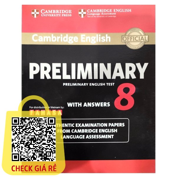 Sách Cambridge English Preliminary Preliminary English Test 8 with Answers (FAHASA reprint edition)