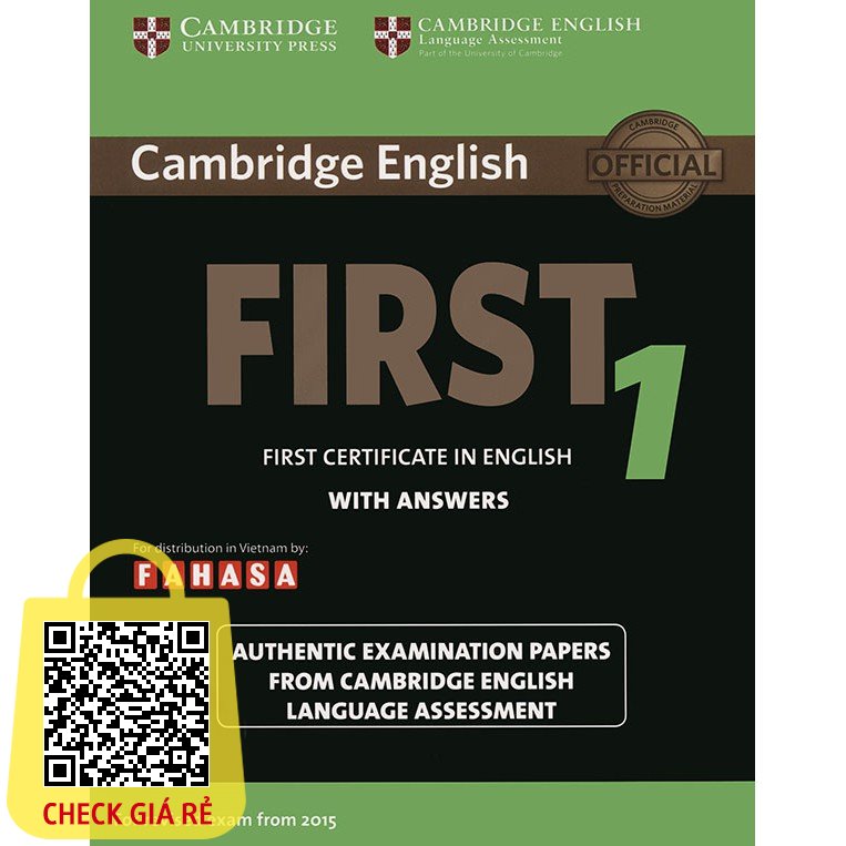 Sách Cambridge First 1 First Certificate in English (FCE)