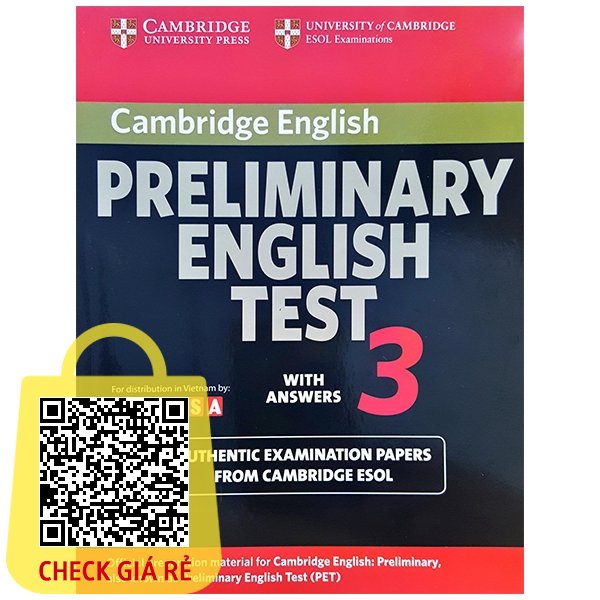 Sách Cambridge Preliminary English Test 3 Student's Book with Answers FAHASA Reprint Edition