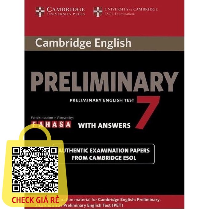 Sach Cambridge Preliminary English Test 7 Student's Book with Answers FAHASA Reprint Edition