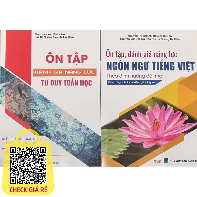 Sách Combo 2 cuốn Ôn Tập Đánh Giá Năng Lực Tư Duy Ngôn Ngữ Tiếng Việt Tư Duy Toán Học