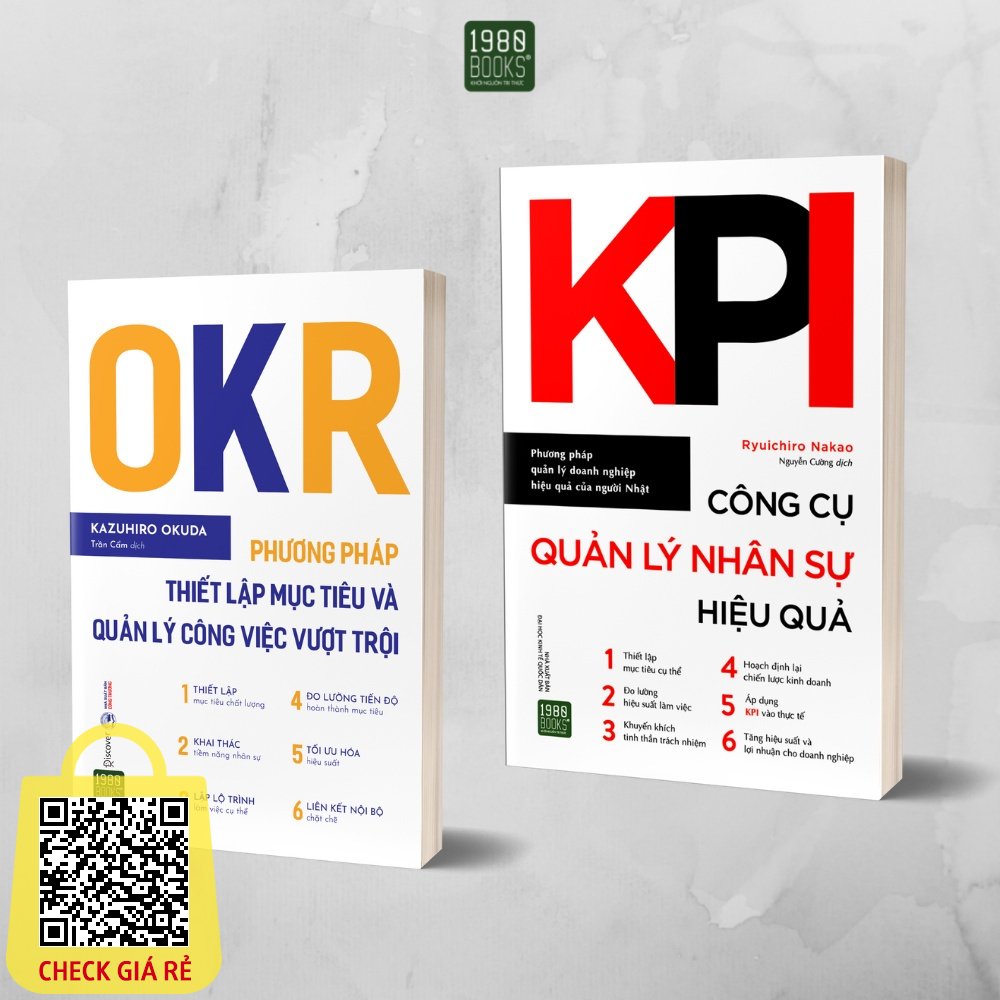 Sách Combo Công cụ quản lý siêu hiệu quả trong kinh doanh (OKR + KPI)