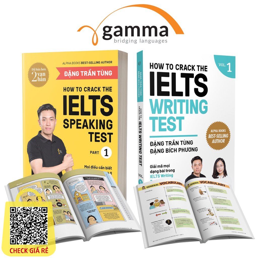 Sách Combo How To Crack The IELTS Speaking + Writing Test (Vol 1) Dành cho thí sinh đang ấp ủ giấc mơ chinh phục IELTS