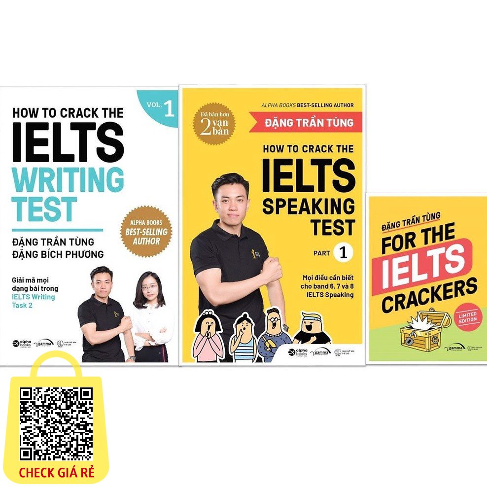 Sach Combo How To Crack The Ielts Speaking + Writing Test Vol1 (Bo 2 Cuon) AlphaBooks