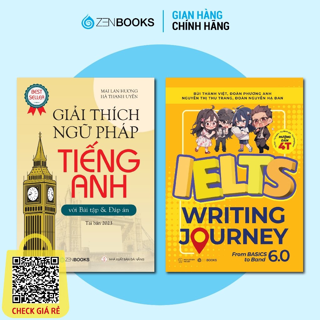 sach combo lam chu tieng anh giai thich ngu phap tieng anh ielts writting journey from basic to band 6