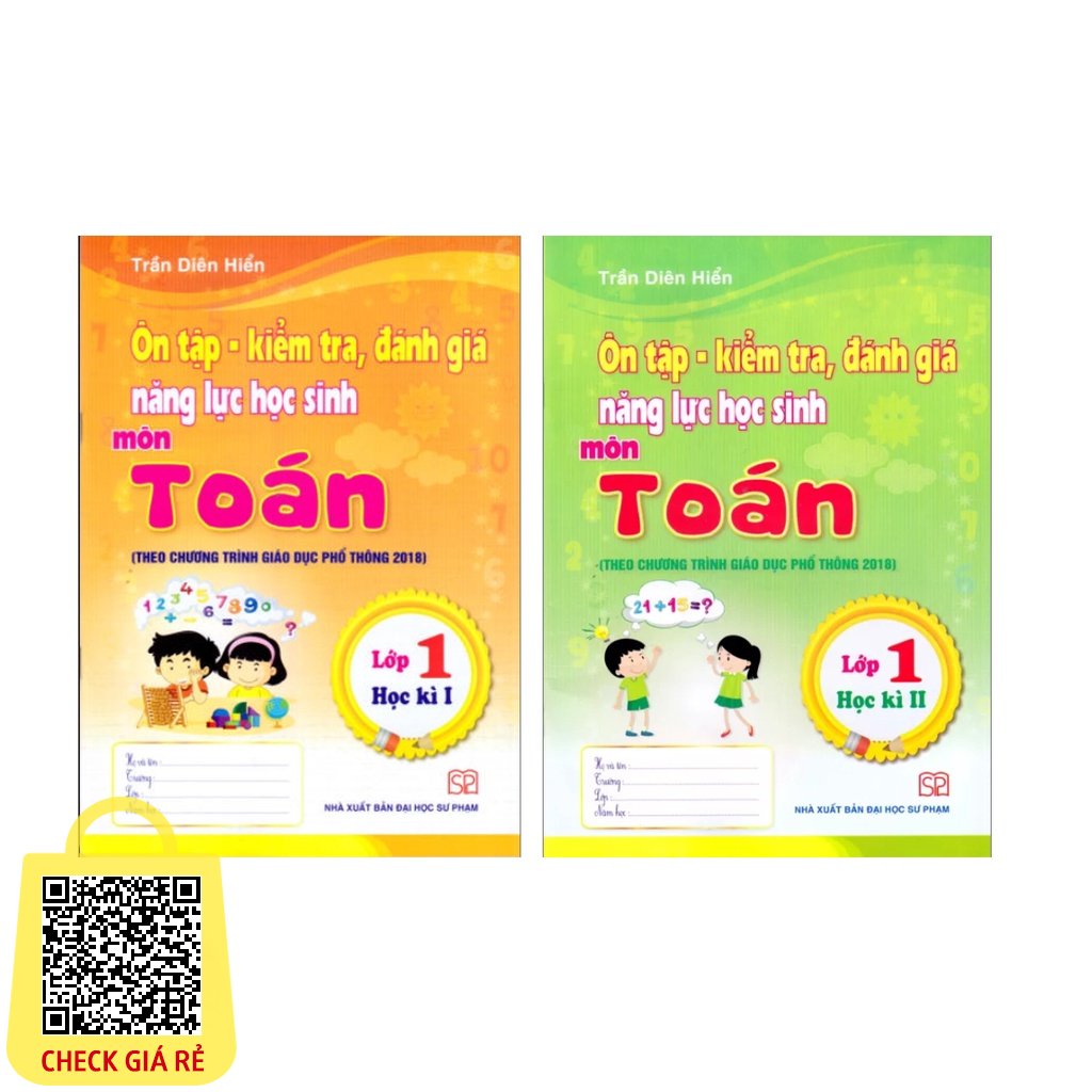 Sách Combo Ôn tập kiểm tra, đánh giá năng lực cho học sinh tiểu học môn Toán lớp 1 (Học kì 1 + Học kì 2)