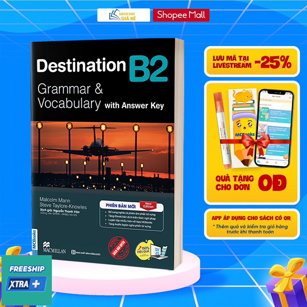 Sach Destination B2 Grammar and Vocabulary (Kèm Dáp Án) Tang Audio va bai tap thuc hanh MCBooks