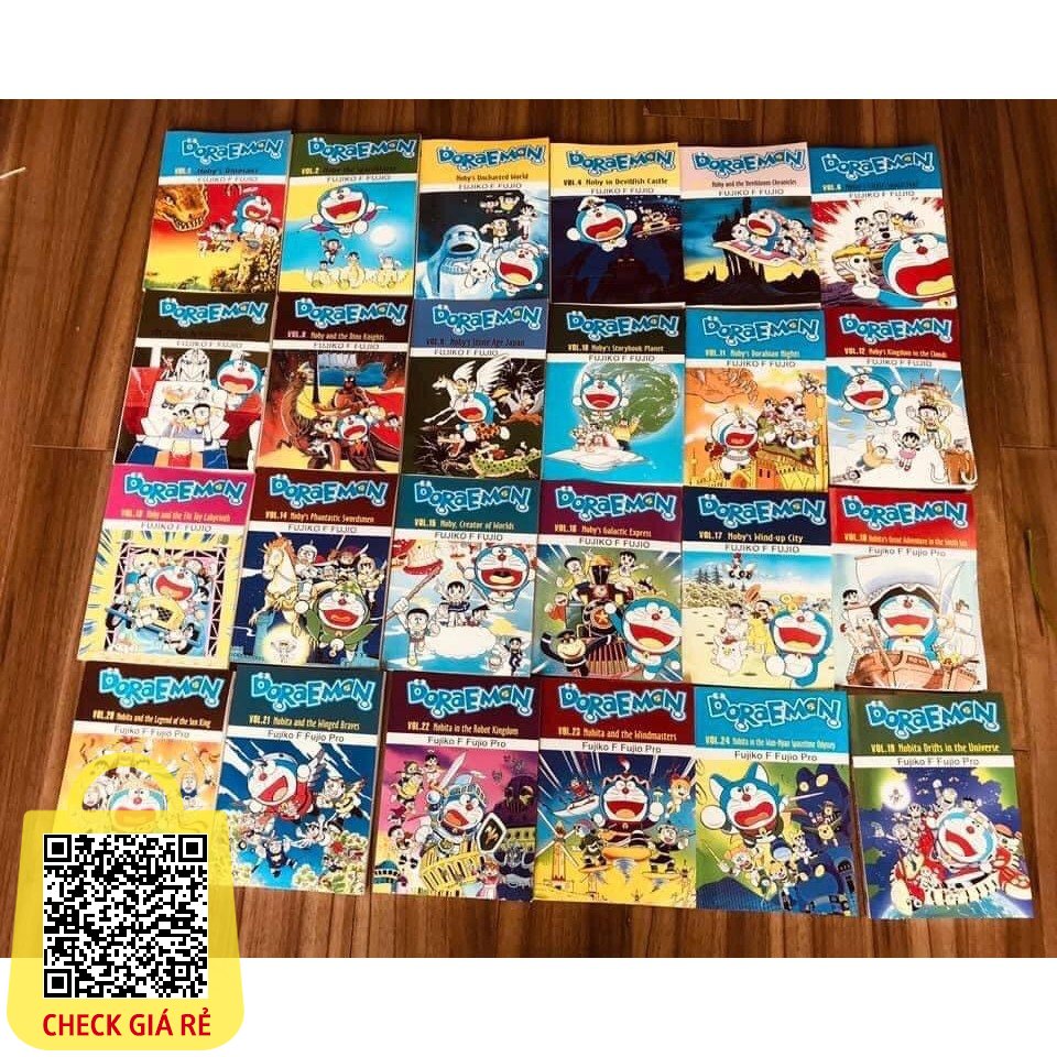 Sách Doraemon Truyện Dài và Doraemon Plus Truyện ngắn tiếng anh in giấy chống lóa