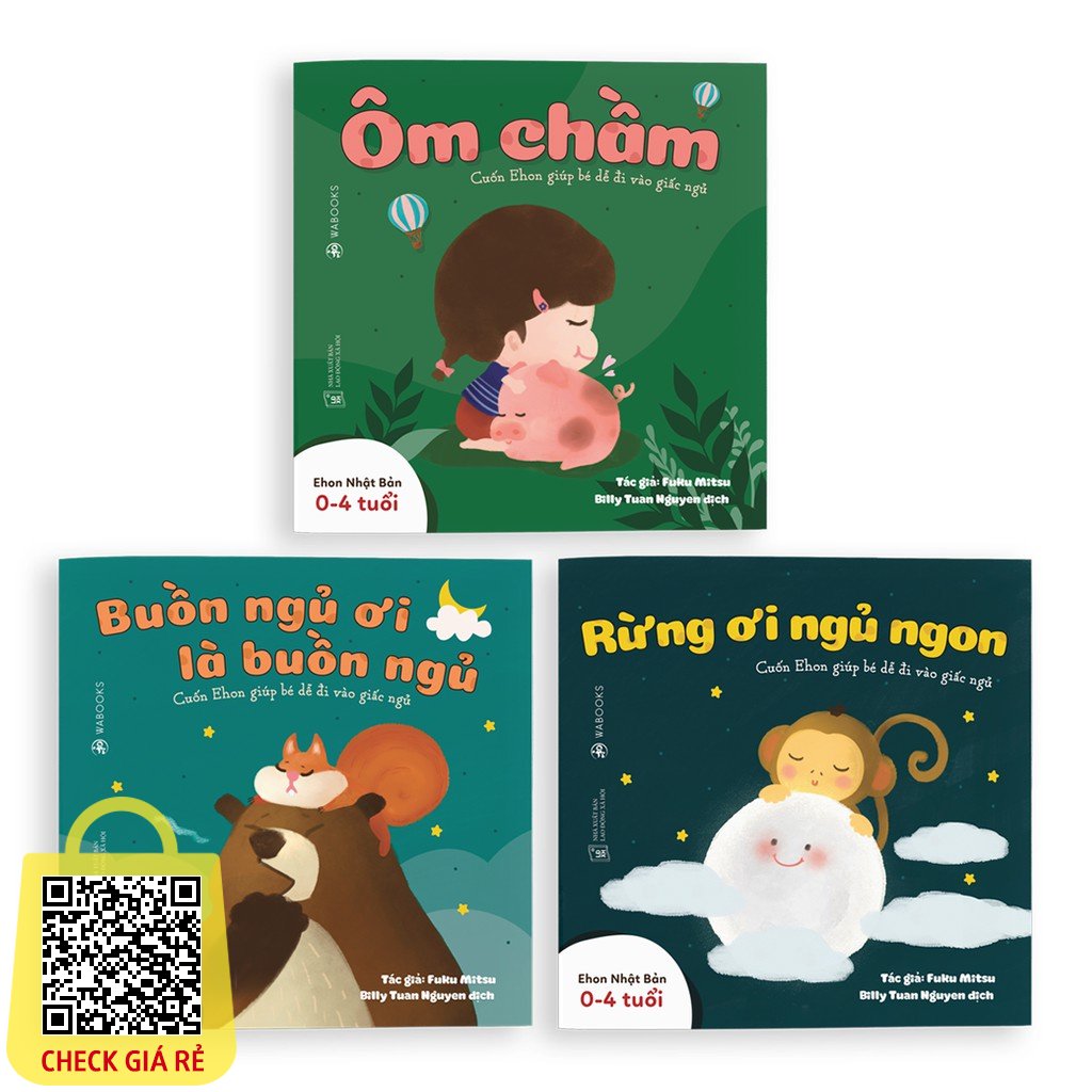 Sách Ehon - Combo 3 cuốn: Buồn Ngủ Ơi Là Buồn Ngủ (Dành cho trẻ 0 - 6 tuổi)