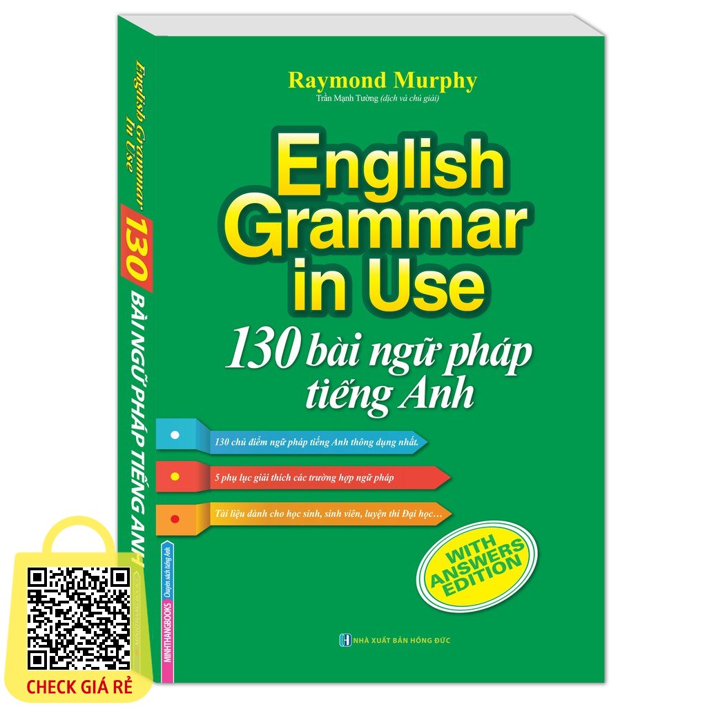 Sách - English Grammar in use - 130 bài ngữ pháp tiếng Anh(màu) Tặng Kèm Bookmark