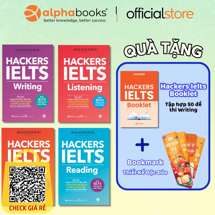 sach hackers ielts co file nghe listening reading writing speaking bo 4 cuon le tai ban moi nhat gamma