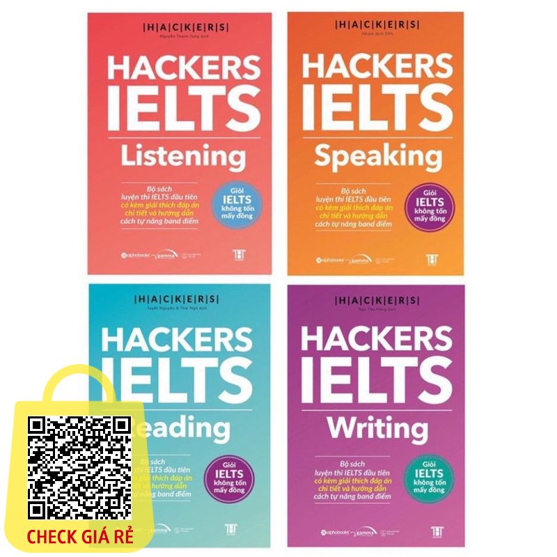 Sách: Hackers IELTS: Listening (Có File Nghe) + Reading + Writing + Speaking (Combo/Lẻ 4 Cuốn, Tái Bản Mới Nhất - G