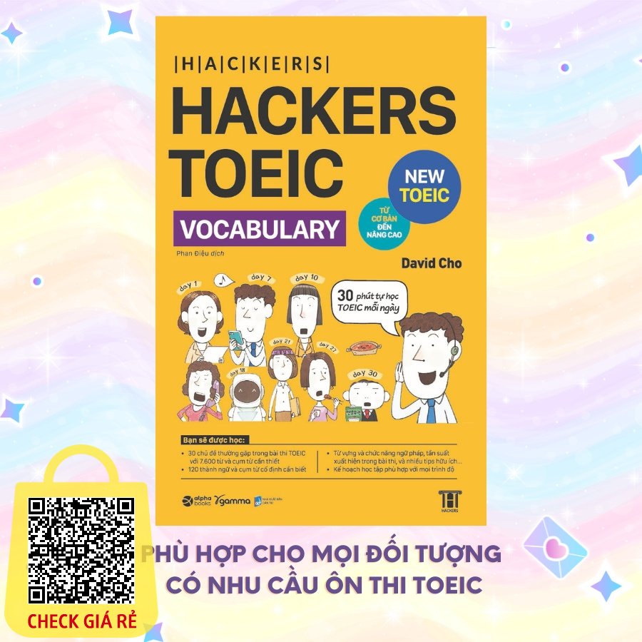 Sách: Hackers TOEIC Vocabulary For All Levels Từ Cơ Bản Đến Nâng Cao (Dòng Sách TOEIC Bán Chạy Top 1 HÀN QUỐC)