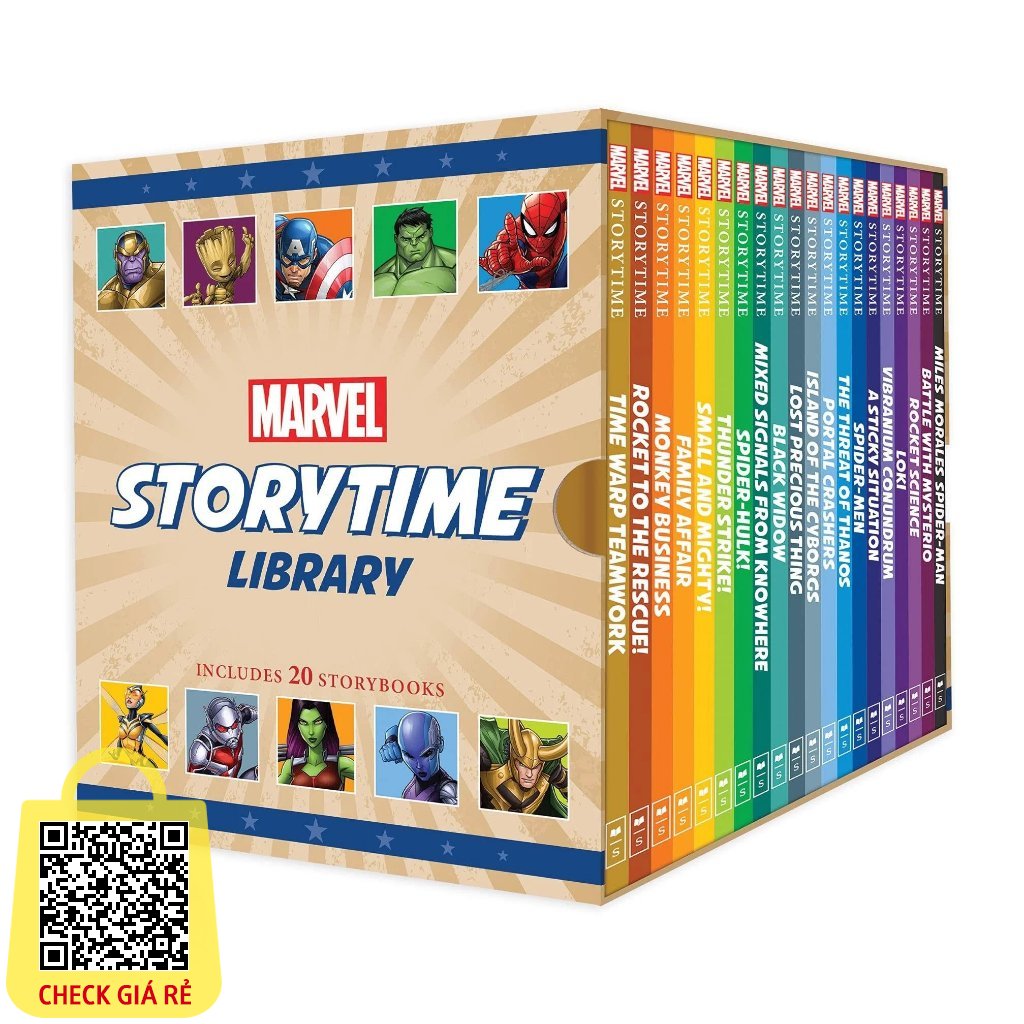 Sách Marvel Storytime Library nhập màu 20 quyển bìa cứng box set