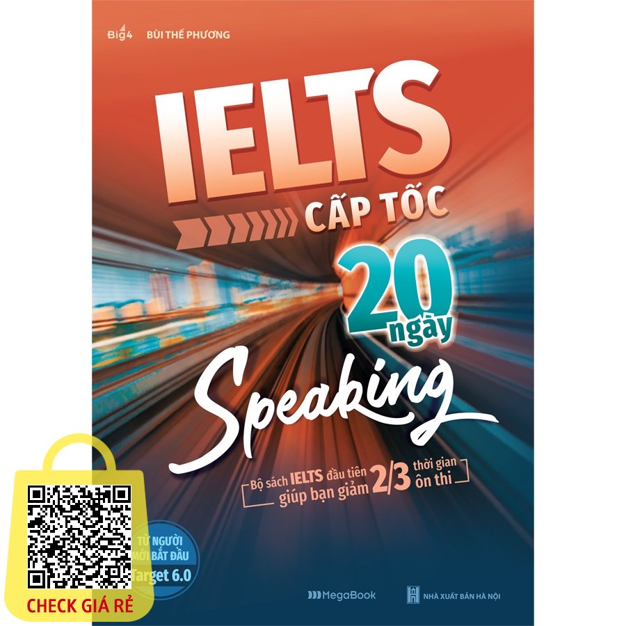 Sách Megabooks - IELTS cấp tốc - 20 ngày Speaking (Bộ sách đầu tiên giúp giảm 2/3 thời gian ôn thi)