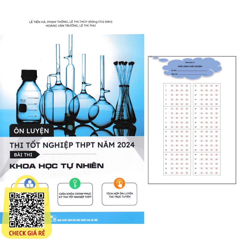 Sách Ôn Luyện Thi Tốt Nghiệp THPT Bài Thi Khoa Học Tự Nhiên 2024 + Tặng Phiếu Trắc Nghiệm (EDU)