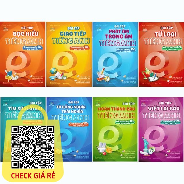 Sách  Ôn thi vào 10 chuyyên tiếng anh - Combo Bài tập Tiếng Anh ôn thi vào lớp 10 và 10 chuyên (8 Cuốn)