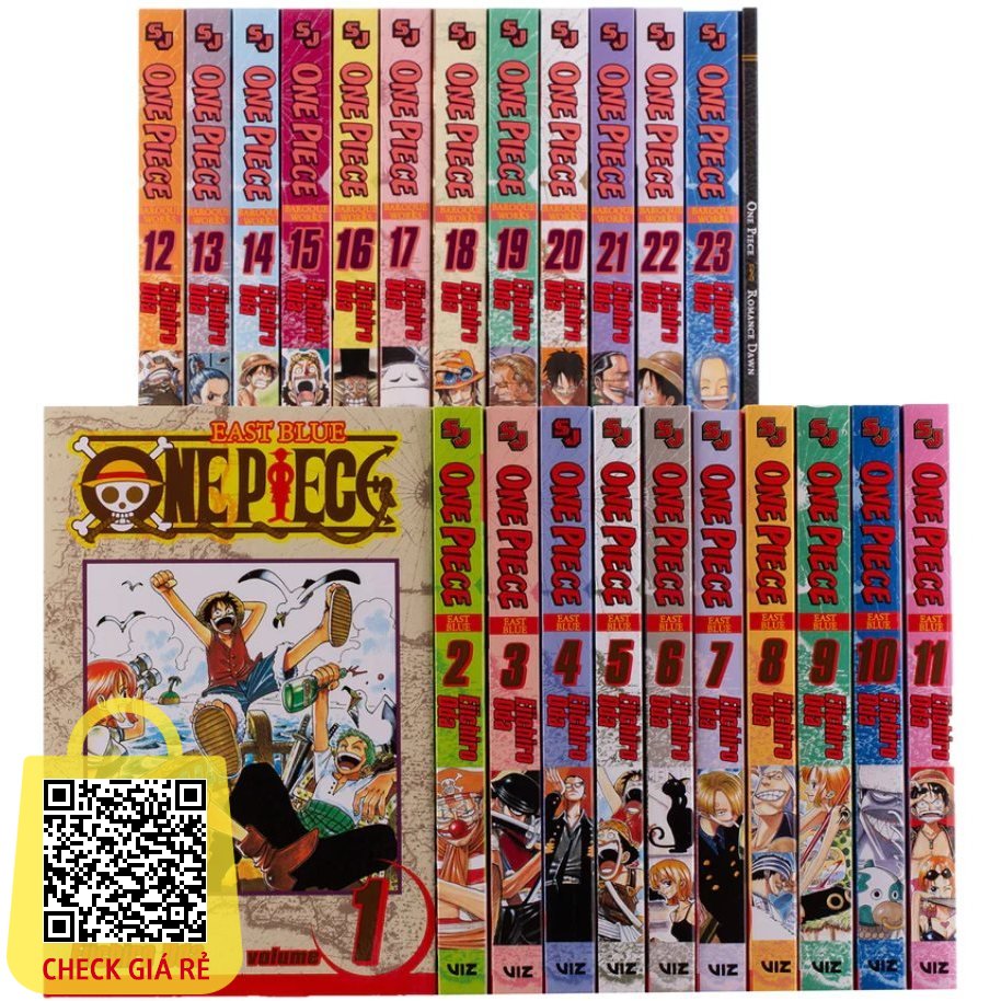 Sách One Piece đảo hải tặc tiếng anh in giấy chống lóa