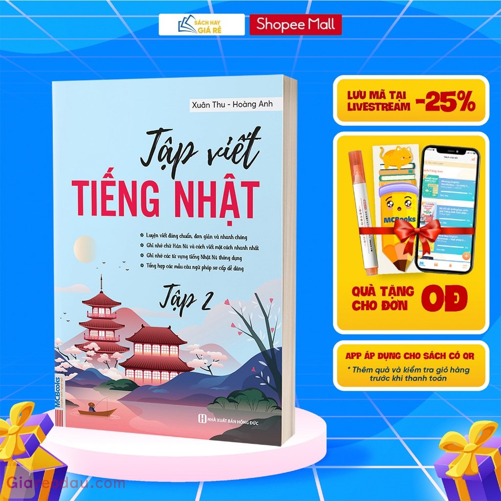 Sách Tập viết tiếng Nhật tập 2