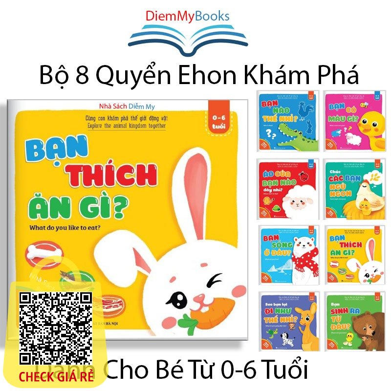 Sach Thieu Nhi- Bo 8 Quyen Ehon Cung Con Kham Pha The Gioi Dong Vat (Song Ngu Anh Viet) Danh Cho Be Tu 0-6 Tuoi