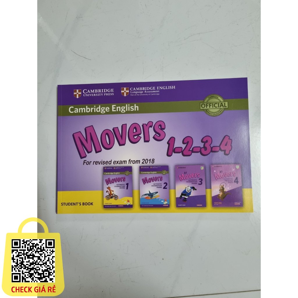 Sách Tiếng anh Cambridge Movers in gộp 1234