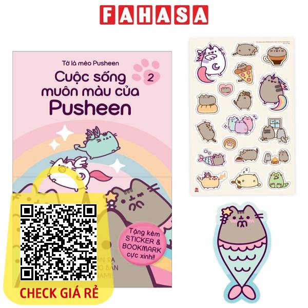 Sách Tớ Là Mèo Pusheen - Tập 2: Cuộc Sống Muôn Màu Của Pusheen - Tặng Kèm Obi + Sticker + Bookmark