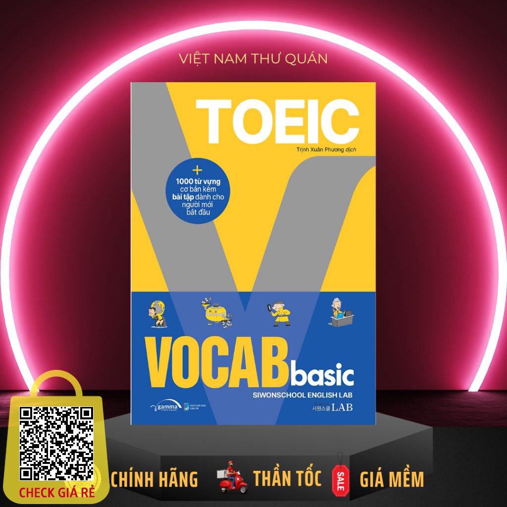 Sách Toeic Vocab Basic 1000 Từ Vựng Cơ Bản Kèm Bài Tập Dành Cho Người Mới Bắt Đầu [AlphaBooks]