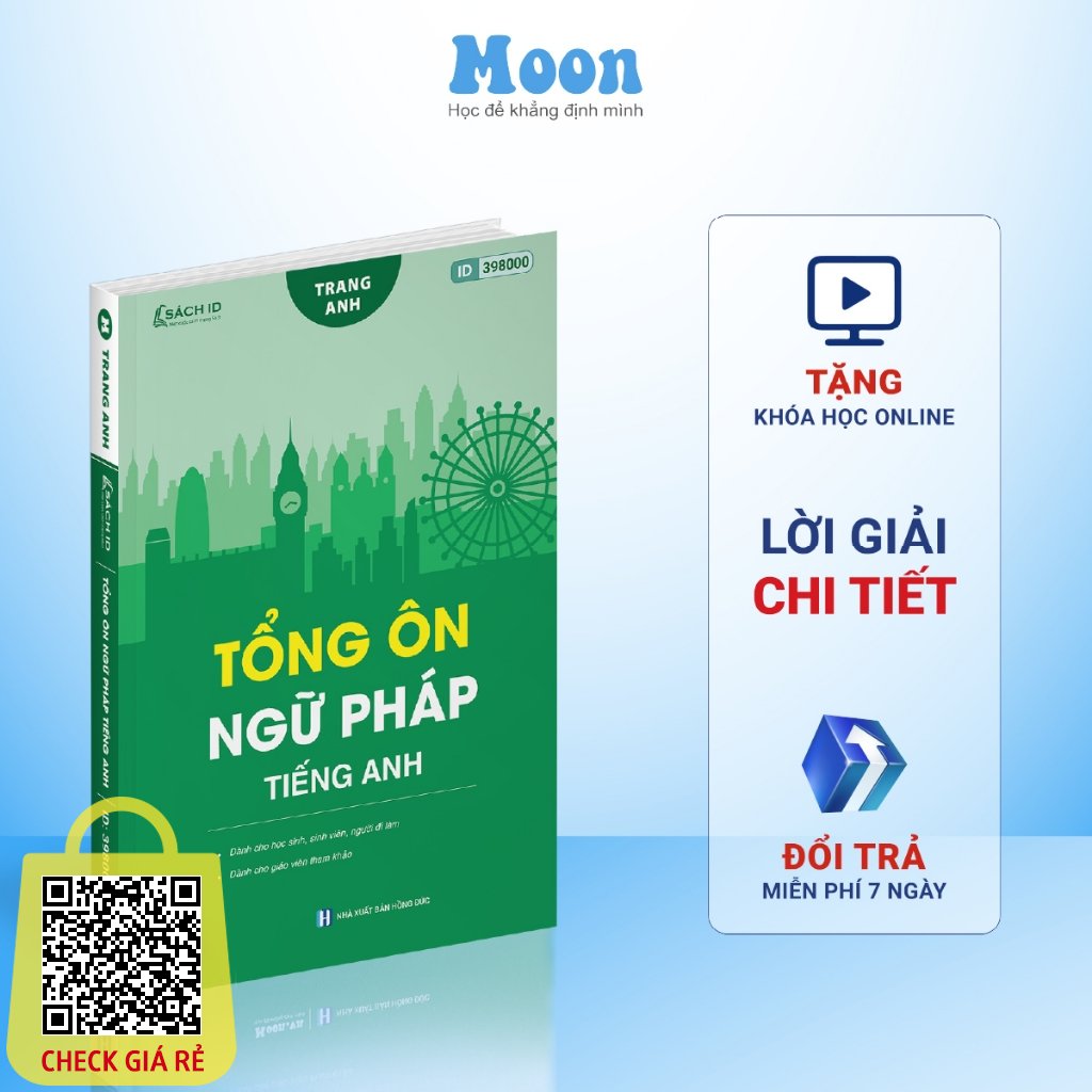 Sách Tổng ôn ngữ pháp Tiếng anh cô Trang Anh bản mới nhất Moonbook