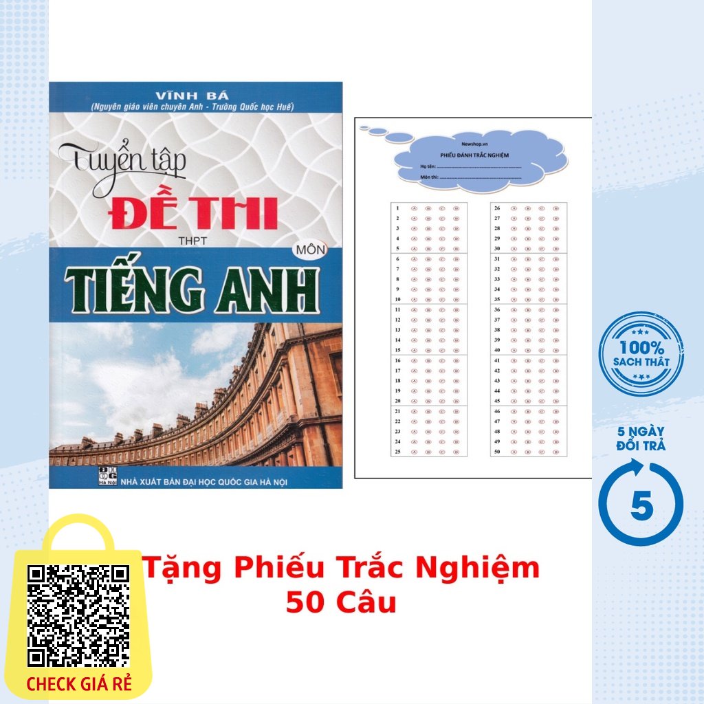 Sach Tuyen Tap De Thi THPT Mon Tieng Anh ( Vinh Ba ) + Tang Phieu Trac Nghiem 50 cau HA