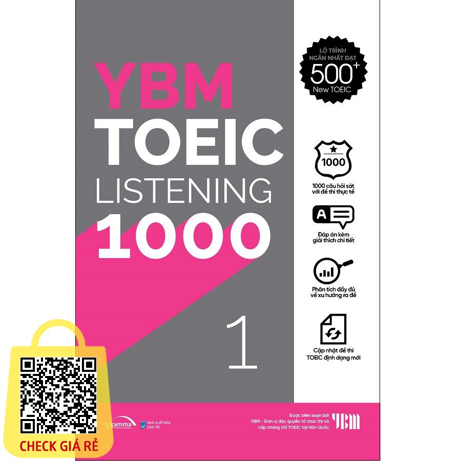 Sách YBM Actual Toeic Tests LC 1000 Vol 1 BẢN QUYỀN