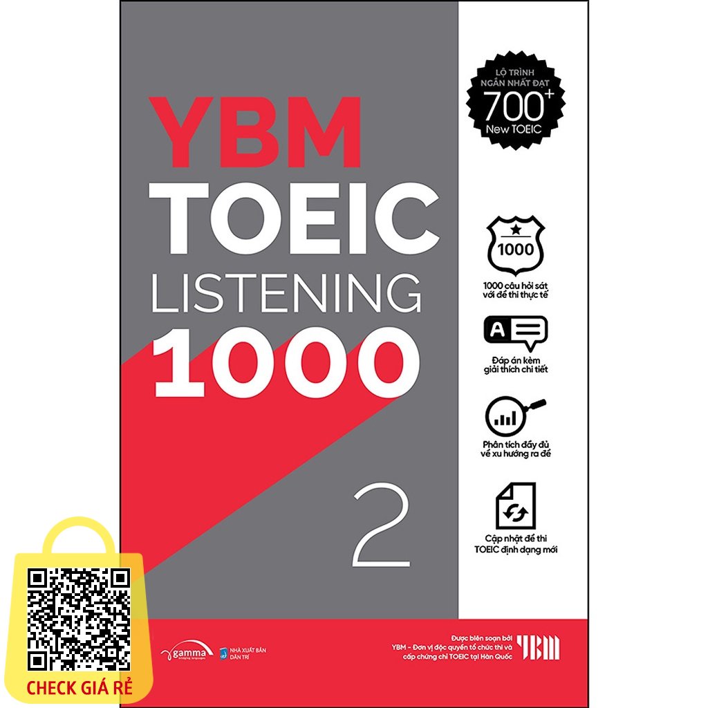 Sách YBM Actual Toeic Tests LC 1000 Vol 2 BẢN QUYỀN