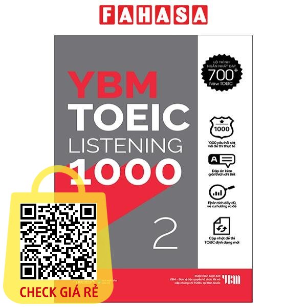 Sách YBM TOEIC Listening 1000 Vol 2 (Tái Bản 2023)
