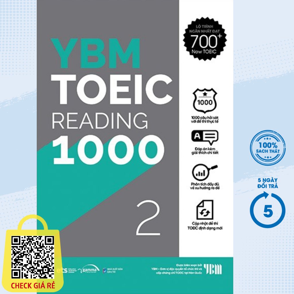 Sách YBM Toeic Reading 1000 Vol 2 AL
