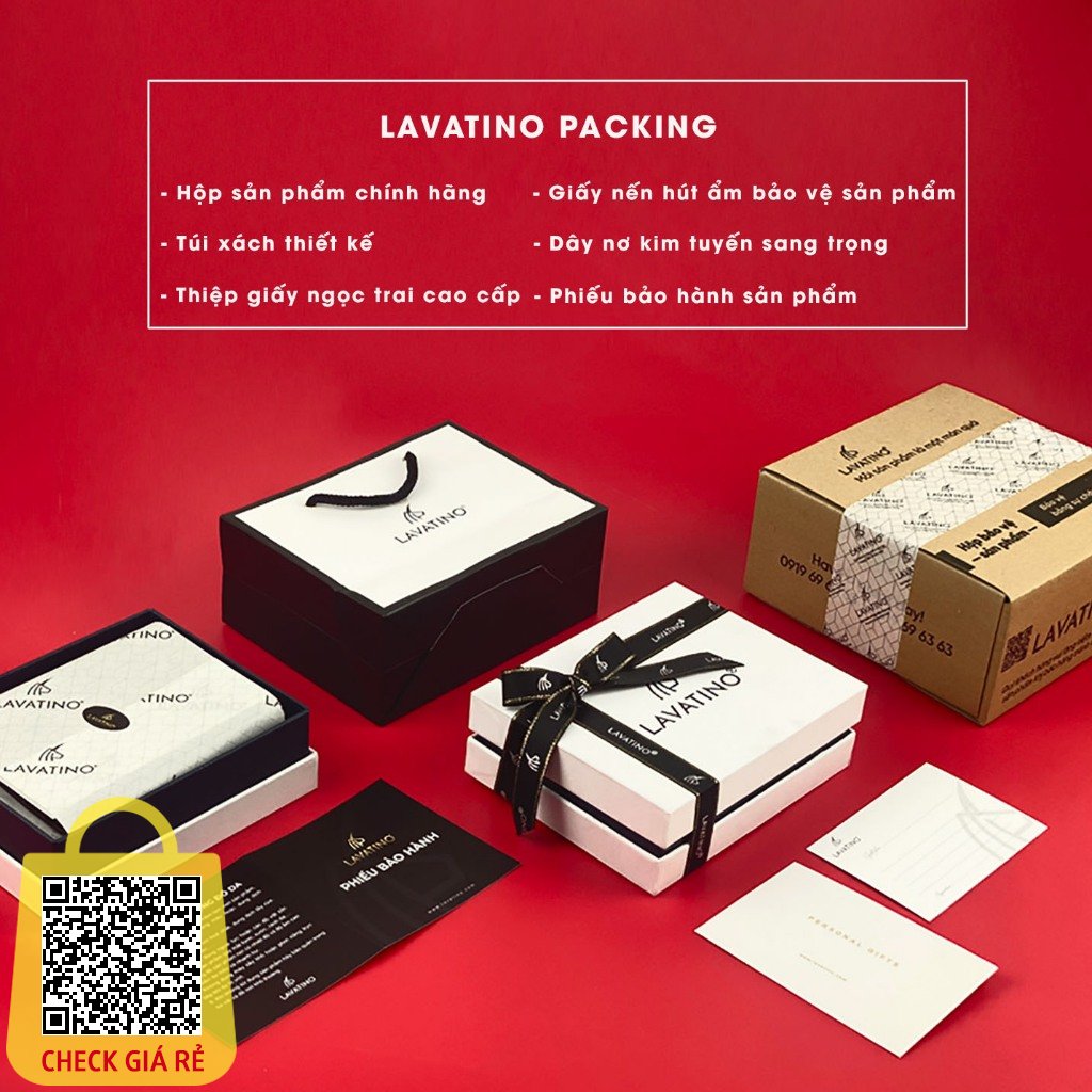Set packing gói quà - full box túi xách - hộp đựng sản phẩm thắt nơ - kèm thiệp viết tay chính hãng LAVATINO
