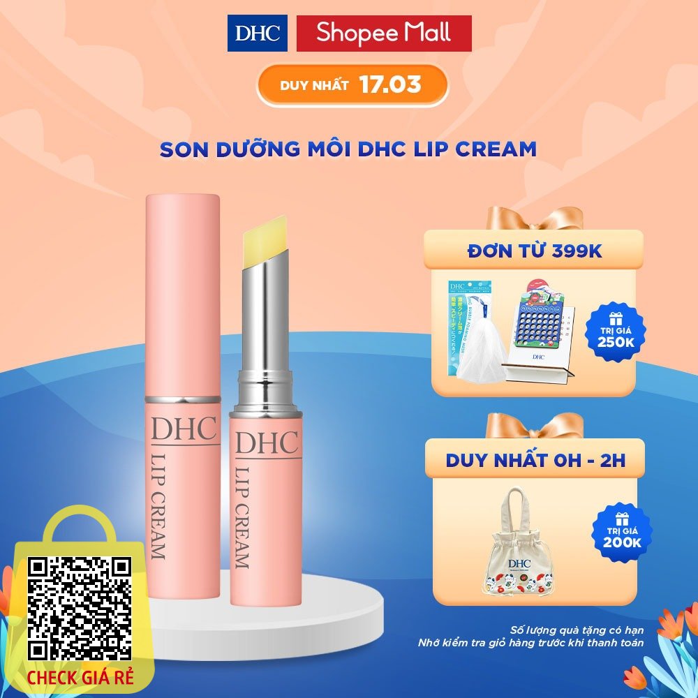 Son dưỡng môi DHC Lip Cream dưỡng ẩm  làm mềm môi 1, 5g