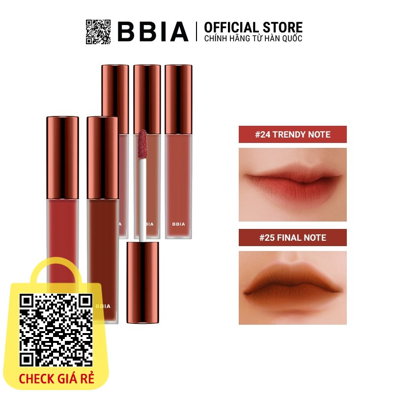 Son Kem Lì Bbia Last Velvet Lip Tint Version 5 (5 màu) 5g Bbia Official Store