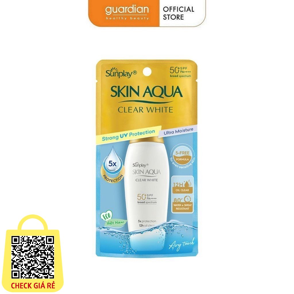 Sữa Chống Nắng Dưỡng Da Trắng Mịn Sunplay Skin Aqua Clear White SPF50+ PA++++  55Gr
