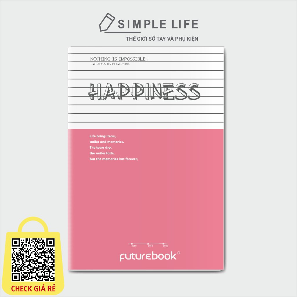 Tập Sinh Viên - Vở Kẻ Ngang B5 Happiness Futurebook 80/20/200 trang (DK-SV1513)