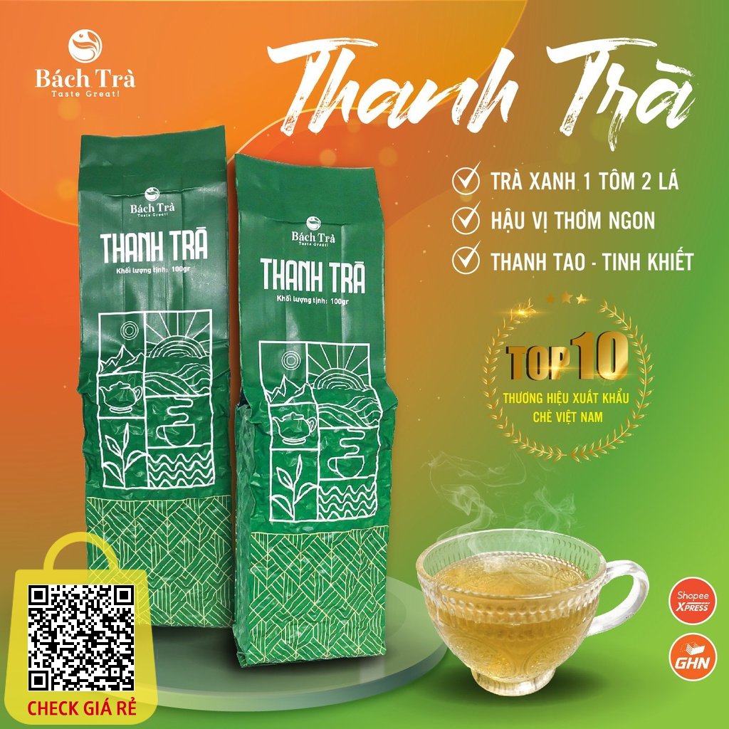 Thanh trà - Đặc sản Thái Nguyên đậm vị truyền thống - Bách trà - 100g