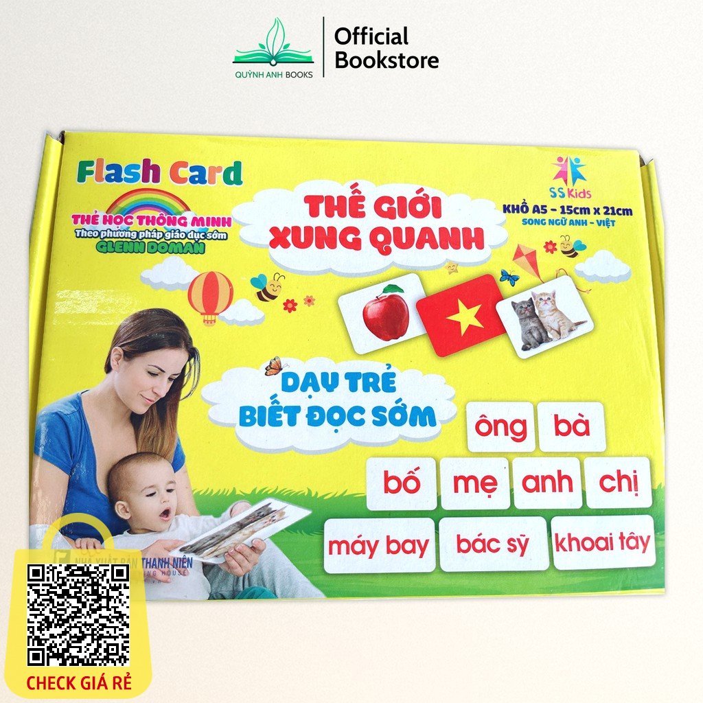 Thẻ flashcard thông minh Thế giới xung quanh khổ A5 biết đọc sớm theo phương pháp glenn doman - NPH Việt Hà